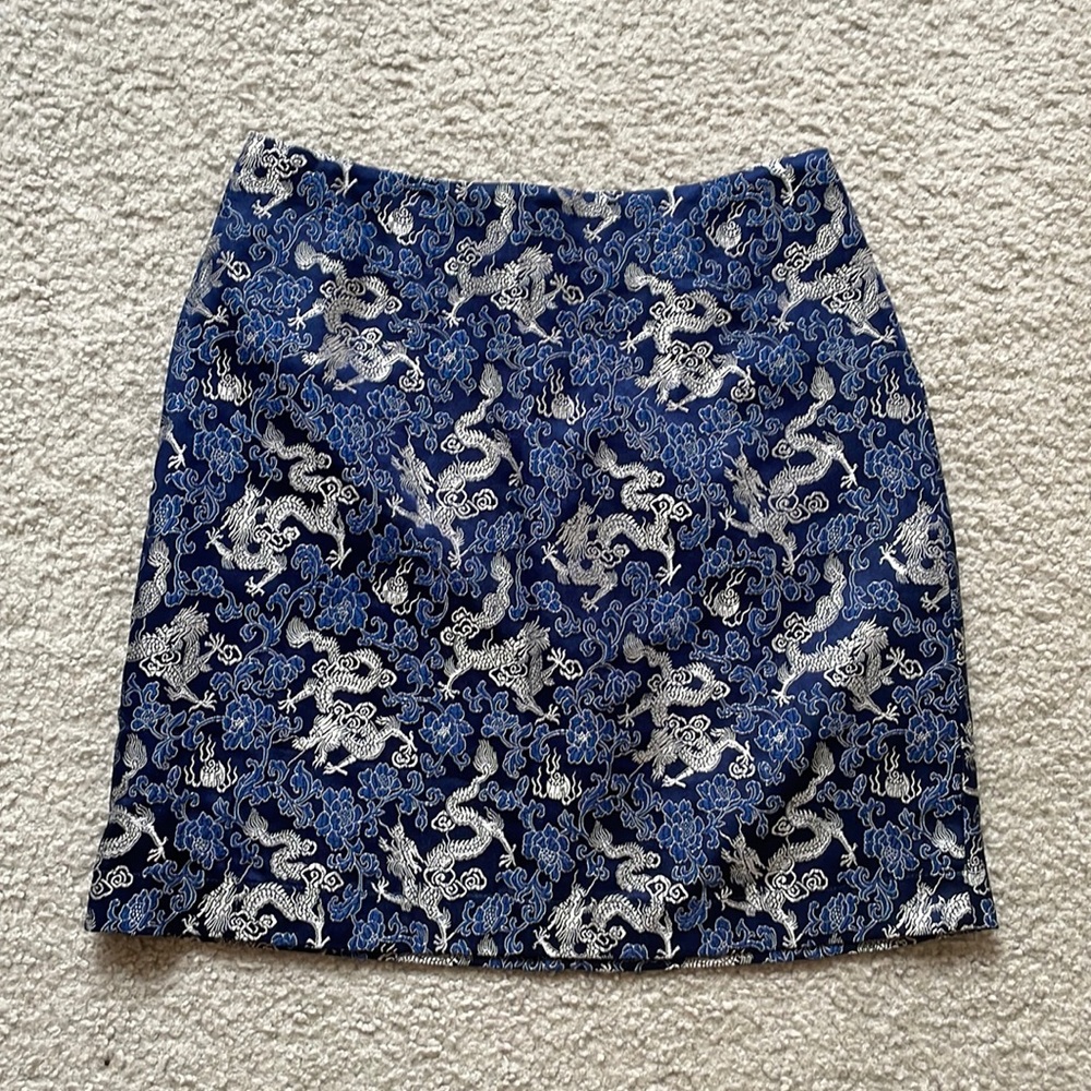 Simons blue silk mini skirt - size xs